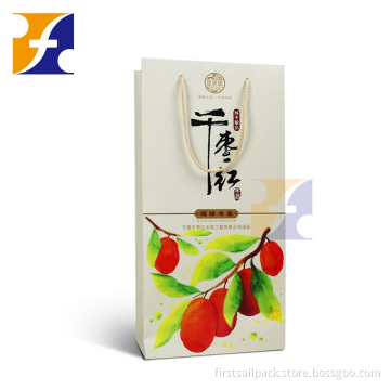 Wholesale custom design single wine bottle gift paper bag Champagne Whisky Vodka Paper Bag